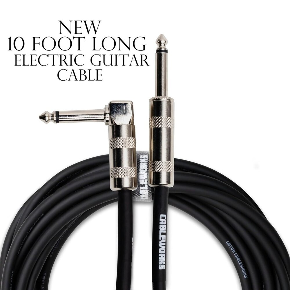 NEW 10' Electric Guitar Cable Cableworks By Gator Cases Backline Series Standard
